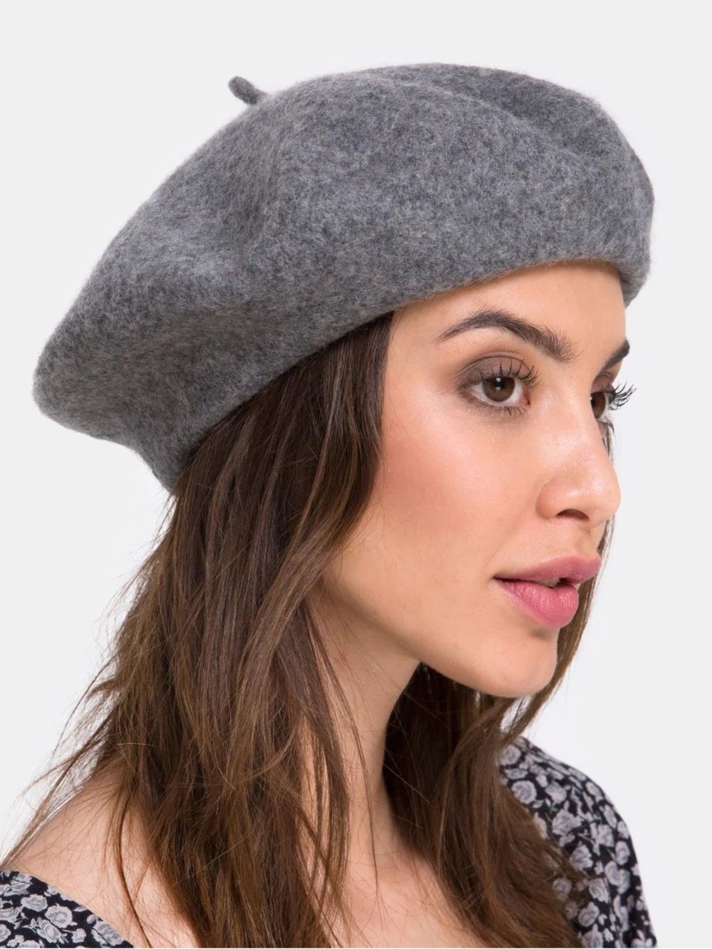 Club Monaco Hat Attack 100% Wool Beret Heather Grey One Size